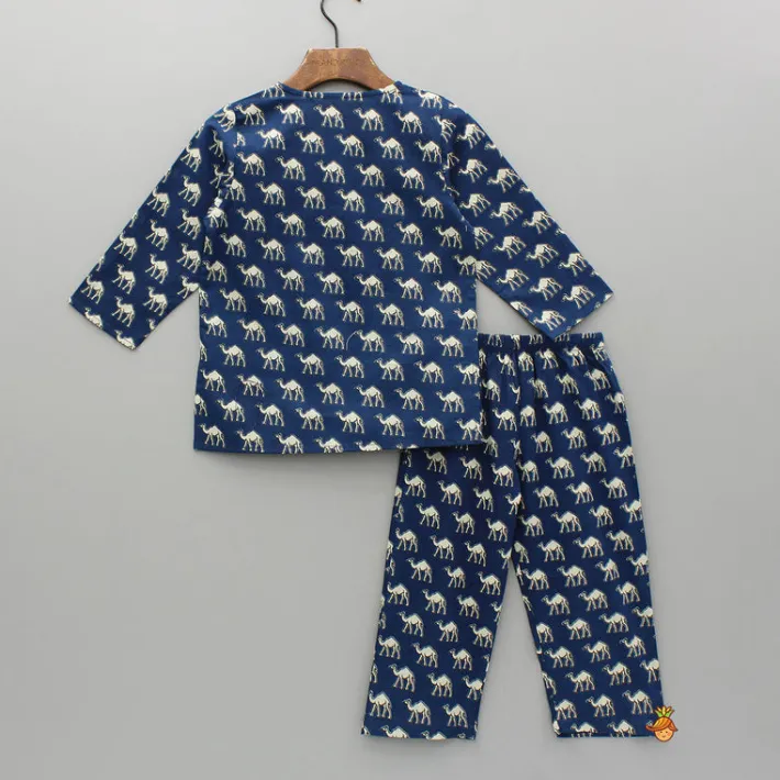 Hot Camel Printed Top And Pyjama BOY Sleep Wear | Sleepwear