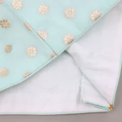 Fashion Chanderi Embroidered Green Top And Lehenga With Dupatta And Potli Bag Ethnic Wear | Lehengas & Ghagras