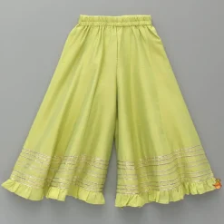 Sale Chanderi Embroidered Kurti With Palazzo And Dupatta Ethnic Wear | Palazzos & Shararas