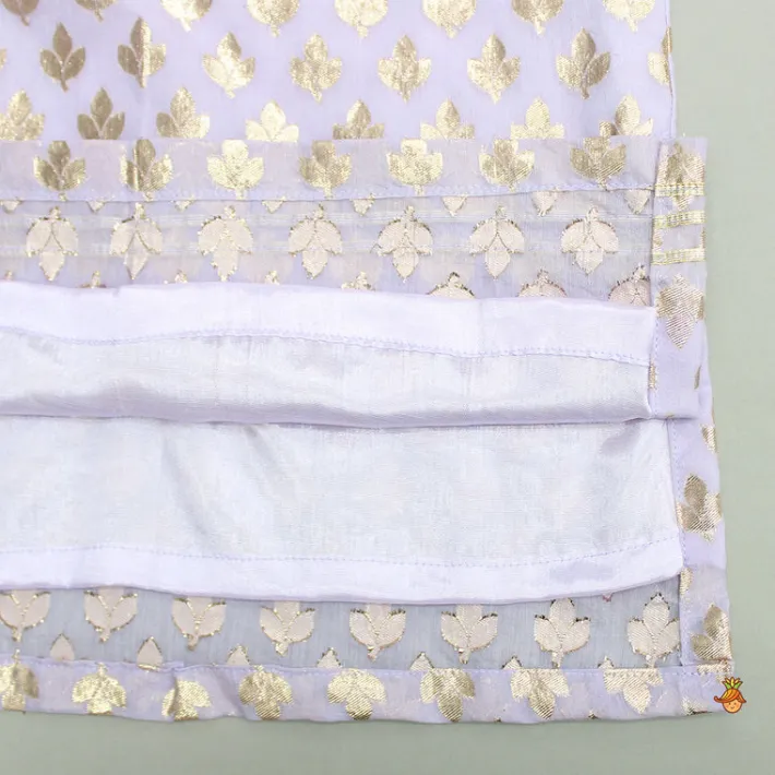 Sale Chanderi Embroidered Kurti With Palazzo And Dupatta Ethnic Wear | Palazzos & Shararas