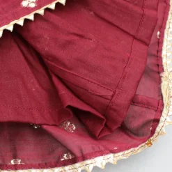 Outlet Chanderi Embroidered Maroon Peplum Top With Lehenga Ethnic Wear | Lehengas & Ghagras