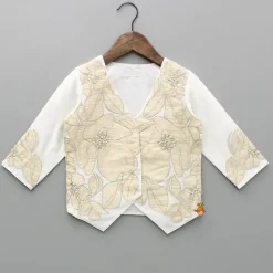 Discount Chanderi Embroidered Stylish Top And Flared Palazzo Ethnic Wear | Palazzos & Shararas