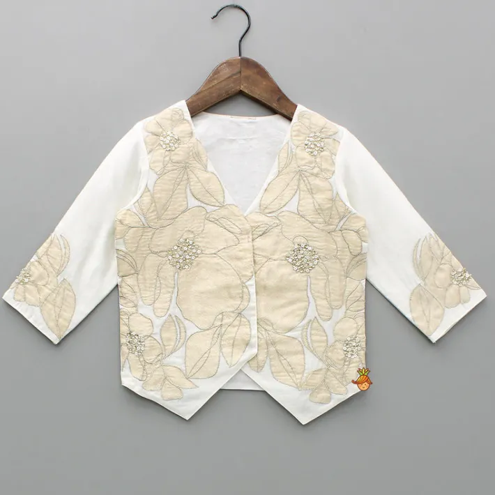 Discount Chanderi Embroidered Stylish Top And Flared Palazzo Ethnic Wear | Palazzos & Shararas