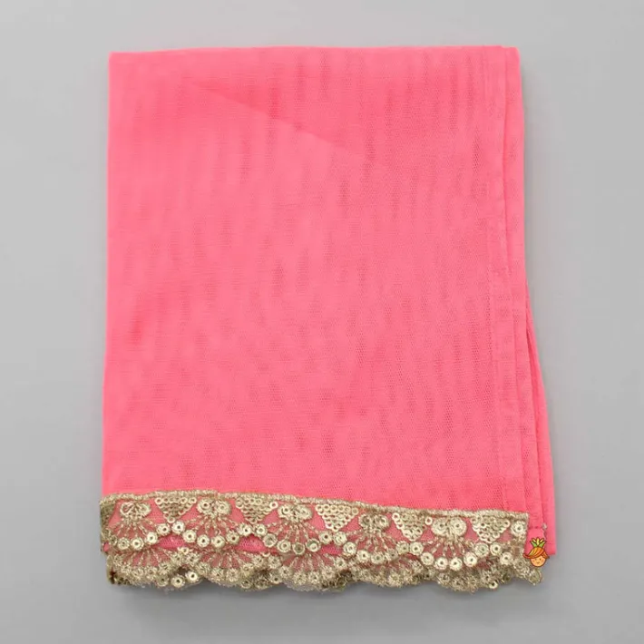 Clearance Chanderi Embroidered Teal Green Top And Lehenga With Contrasting Dupatta Ethnic Wear | Lehengas & Ghagras