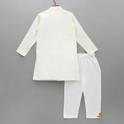 Fashion Chanderi Kurta With Applique Embroidery And Pyjama BOY Indian Ethnic Wear | Ethnic Sets