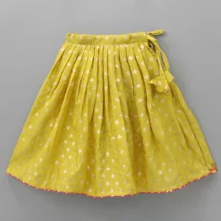 Hot Chanderi Silk Mustard Top And Lehenga Twinning Sets | Ethnic Wear