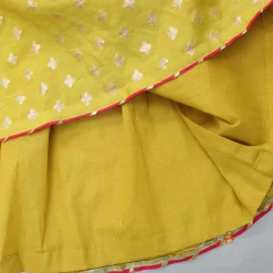 Hot Chanderi Silk Mustard Top And Lehenga Twinning Sets | Ethnic Wear