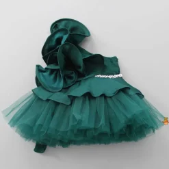 Clearance Charming Green Ruffled One Shoulder Dress Dresses & Sets | Dresses