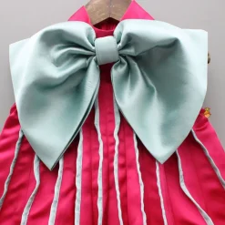 Sale Charming Pink And Green Stylish Pleated Dress Dresses & Sets | Dresses
