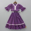 Best Charming Purple Back Knotted Top And Lehenga Twinning Sets | Ethnic Wear