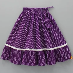 Best Charming Purple Back Knotted Top And Lehenga Twinning Sets | Ethnic Wear