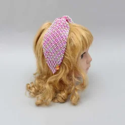 Online Checks Embroidered Hair Band Hair Accessories | Hair Bands