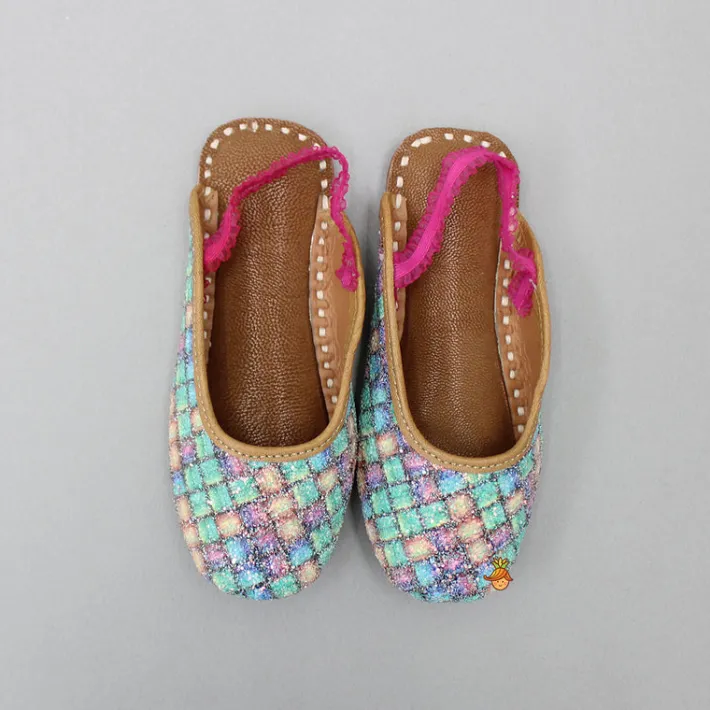 Fashion Checks Multicolour Glittery Jutti Shoes