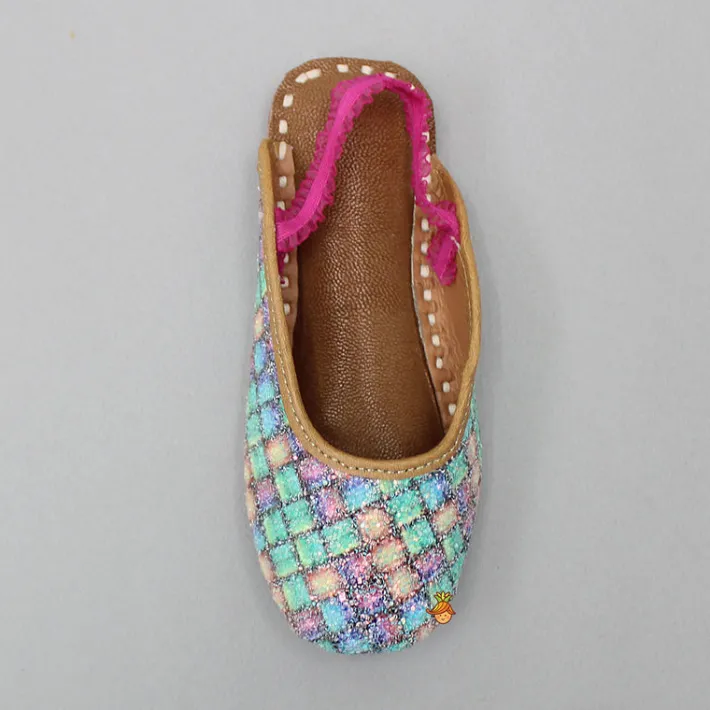 Fashion Checks Multicolour Glittery Jutti Shoes