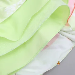 Outlet Christmas Theme Printed Green Flared Dress With Bowie Headband Dresses & Sets | Dresses