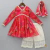 Online Churidar Sleeves Kurti And Flared Palazzo With Matching Dupatta Ethnic Wear | Palazzos & Shararas