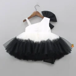 Best Classic Pearls Embellished Black And White Bowie Party Dress Dresses & Sets | Dresses