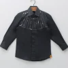 Clearance Collar Neck Lace Detailed Black Shirt BOY Shirts & Tees
