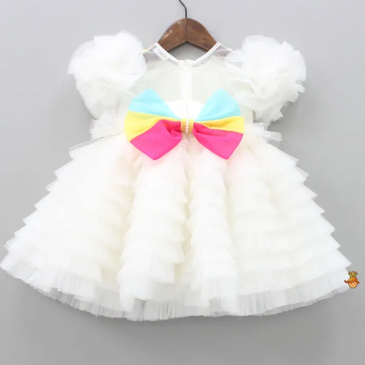 Outlet Colourful Sequins Embellished White Fancy Dress Dresses & Sets | Dresses