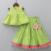 Clearance Contrasting Potli Buttons Detail Leaf Green Top And Gota Tassels Enhanced Lehenga Ethnic Wear | Lehengas & Ghagras