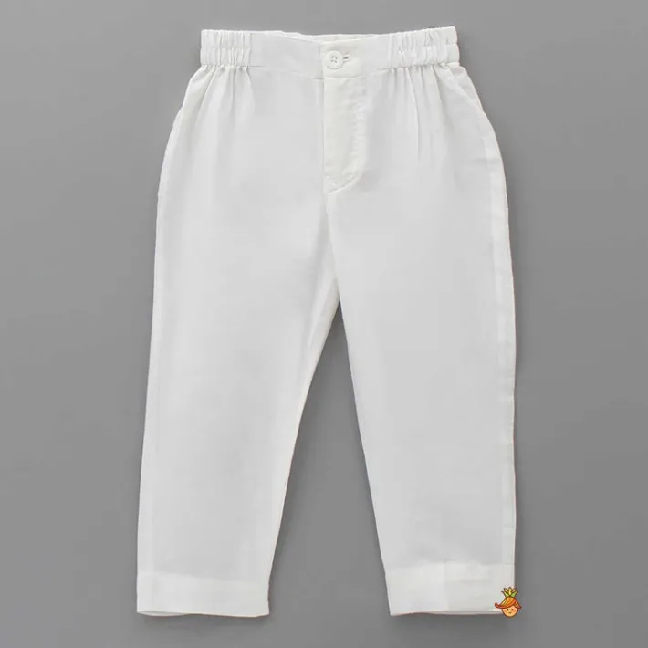 Discount Cotton Linen Multicolour Kurta And White Pant BOY Indian Ethnic Wear | Ethnic Sets
