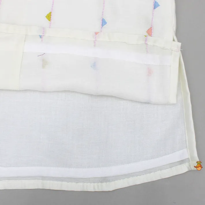 Discount Cream Embroidered Kurta And Pyjama BOY Indian Ethnic Wear | Ethnic Sets