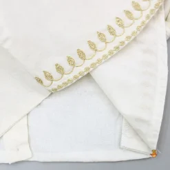 New Cream Embroidered Top And Lehenga With Dupatta Ethnic Wear | Lehengas & Ghagras