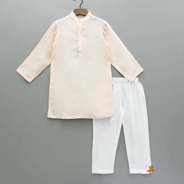 Online Cream Kurta With Embroidered Jacket And Pyjama BOY Indian Ethnic Wear | Ethnic Sets