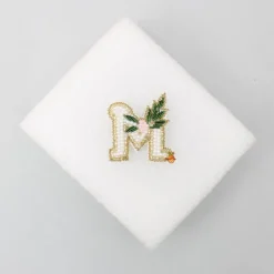 Clearance Cut Dana And Pearls Embellished M Alphabet Hair Clip Hair Accessories | Hair Clips