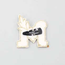 Clearance Cut Dana And Pearls Embellished M Alphabet Hair Clip Hair Accessories | Hair Clips