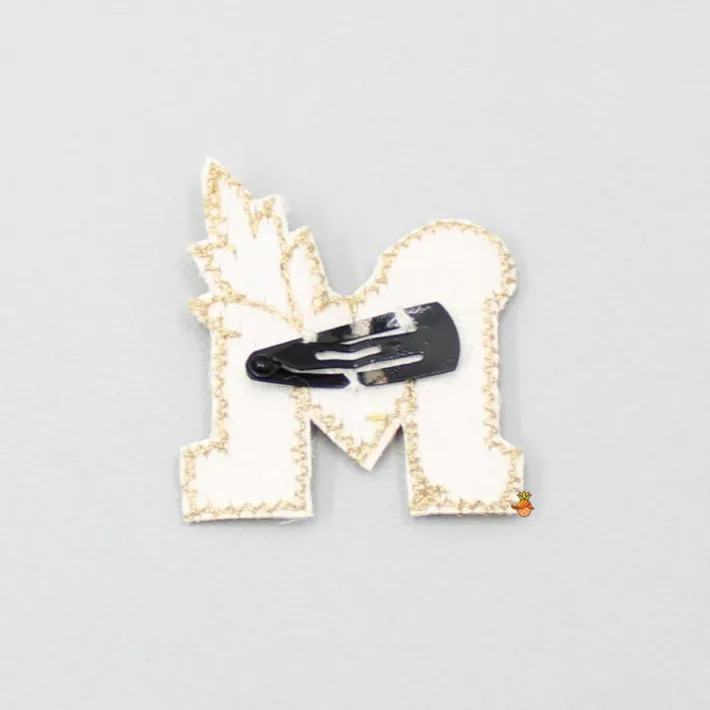 Clearance Cut Dana And Pearls Embellished M Alphabet Hair Clip Hair Accessories | Hair Clips