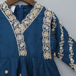 New Cut Dana And Sequins Embroidered Kurti And Pant Ethnic Wear | Churidars & Salwars