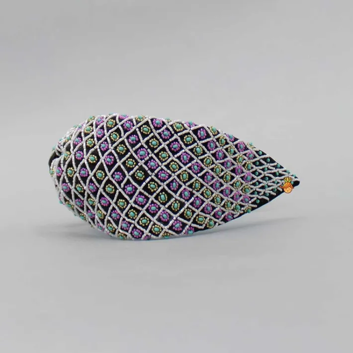 Sale Cut Dana Checks Embroidered Black Hair Band Hair Accessories | Hair Bands