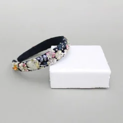 Fashion Cutdana And Floral Thread Embroidered Multicolour Hairband Hair Accessories | Hair Bands