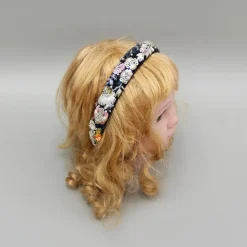Fashion Cutdana And Floral Thread Embroidered Multicolour Hairband Hair Accessories | Hair Bands