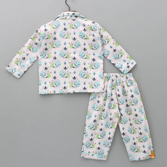 Clearance Cute Baby Zebra Printed Sleepwear Set BOY Sleep Wear | Sleepwear