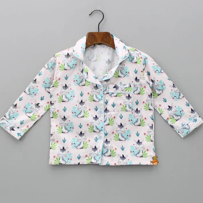 Clearance Cute Baby Zebra Printed Sleepwear Set BOY Sleep Wear | Sleepwear