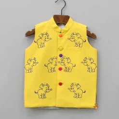Hot Cute Elephant Embroidered Jacket BOY Indian Ethnic Wear | Ethnic Jackets
