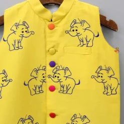 Hot Cute Elephant Embroidered Jacket BOY Indian Ethnic Wear | Ethnic Jackets