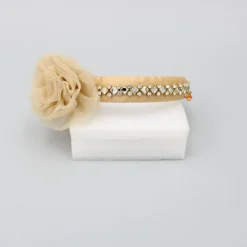Online Cute Floral Beige Hair Band Hair Accessories | Hair Bands