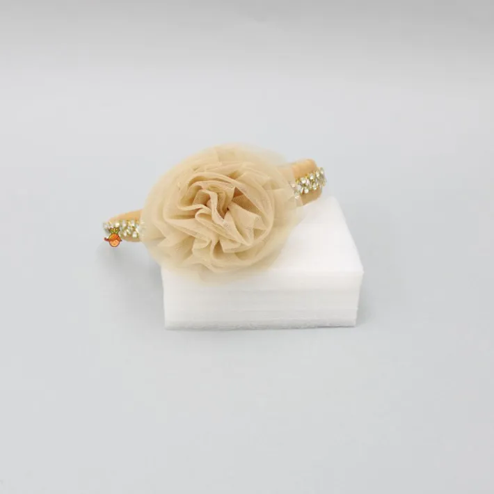 Online Cute Floral Beige Hair Band Hair Accessories | Hair Bands