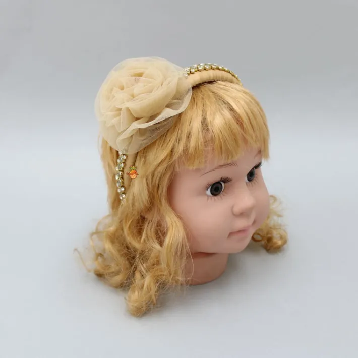 Online Cute Floral Beige Hair Band Hair Accessories | Hair Bands