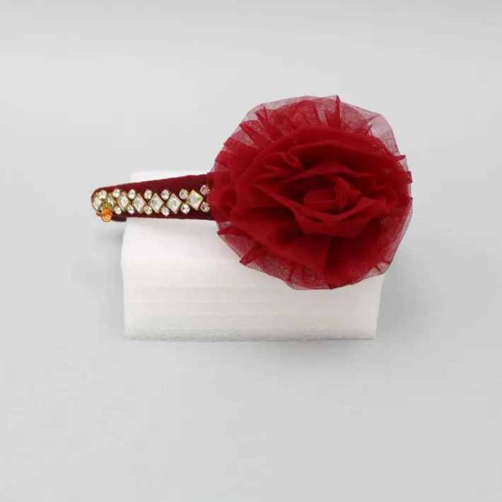 Clearance Cute Floral Maroon Hair Band Hair Accessories | Hair Bands