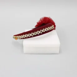 Clearance Cute Floral Maroon Hair Band Hair Accessories | Hair Bands