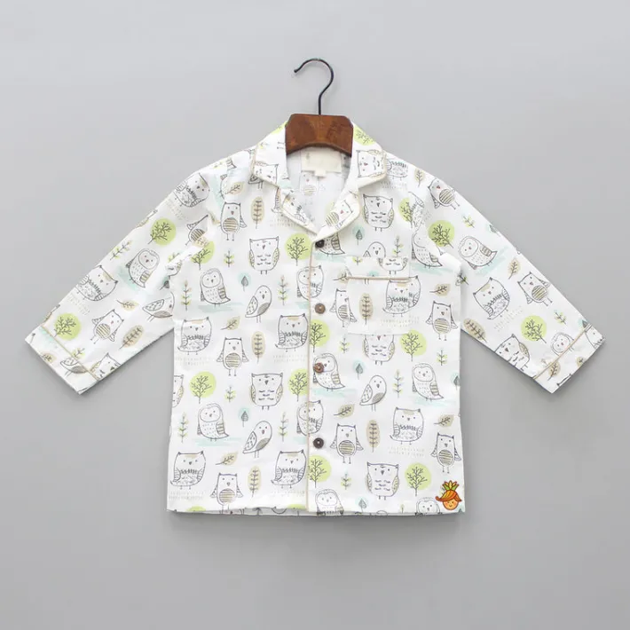 Discount Cute Owl Printed Sleepwear BOY Sleep Wear | Sleepwear