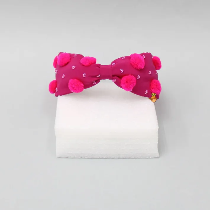 New Cute Pom Poms And Beads Detailed Pink Hair Band Hair Accessories | Hair Bands