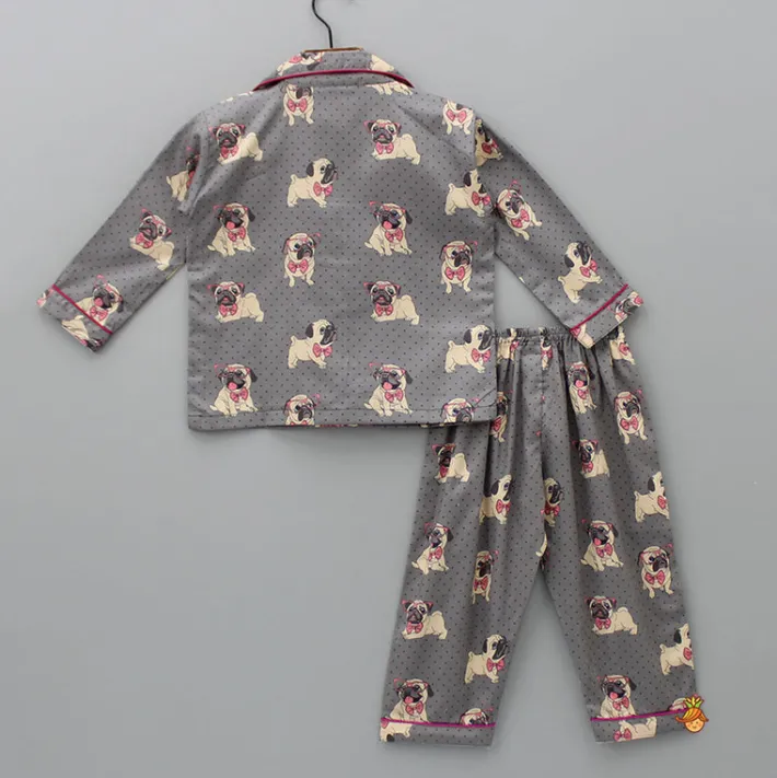 Online Cute Pug Printed Sleepwear Sleepwear