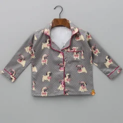 Online Cute Pug Printed Sleepwear Sleepwear