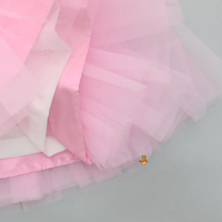 Online Cute Sequin Work Pink Dress With Hair Clip Dresses & Sets | Dresses