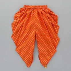 Online Dark Blue Top And Orange Dhoti Ethnic Wear | Dhotis & Patialas
